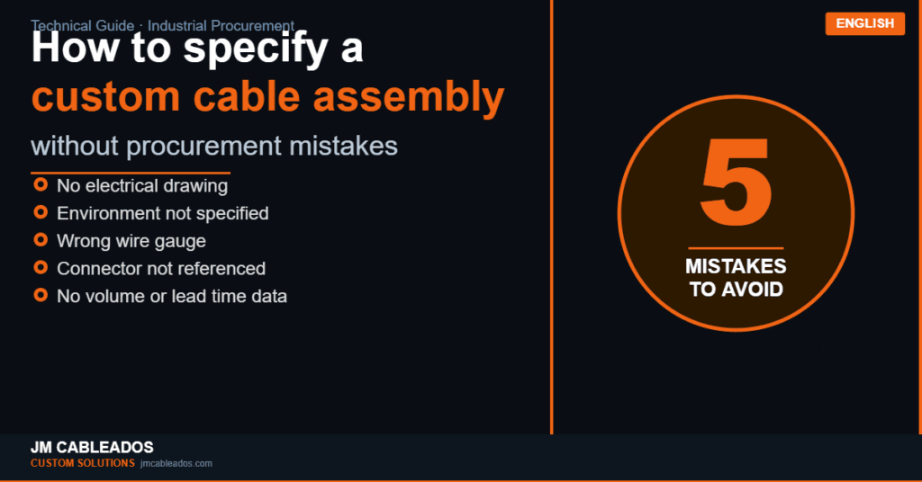 How to specify a custom cable assembly without mistakes — JM Cableados guide