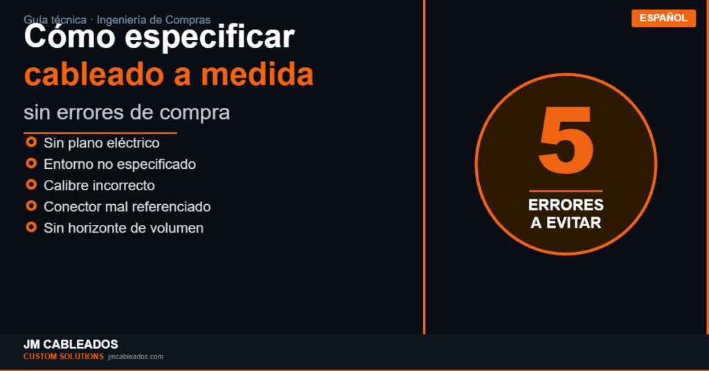 Cómo especificar cableado a medida sin errores — Guía JM Cableados