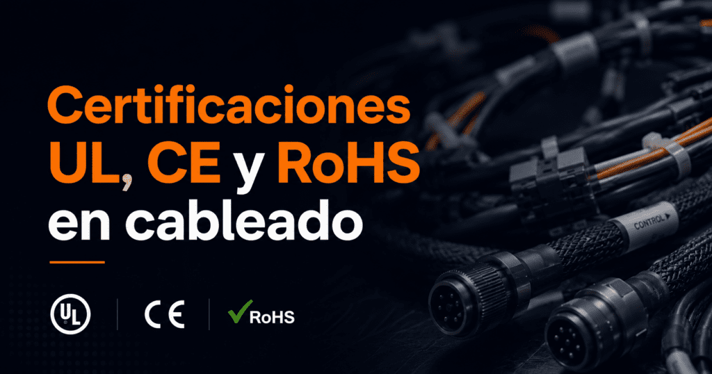 Certificaciones UL CE RoHS en cableado industrial - guía técnica JM Cableados