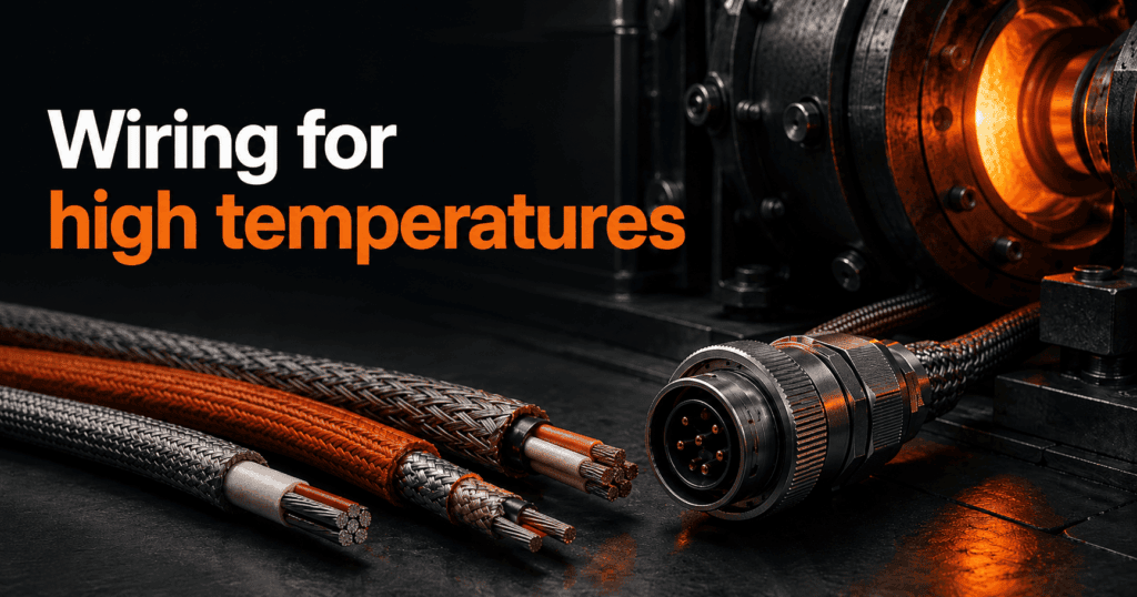 High-temperature wiring with industrial connectors - JM Wiring
